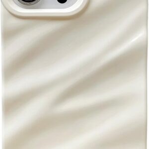 Water ripple curled wave-shaped soft case (white)