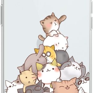 Compatible Phone Case, Fun Cat Style, Cute Cartoon Animal Design, Transparent Soft TPU Protective Case