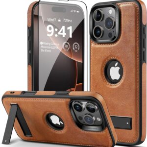 Strong Magnetic Leather Case - Ultra-Slim with Adjustable Kickstand - Brown
